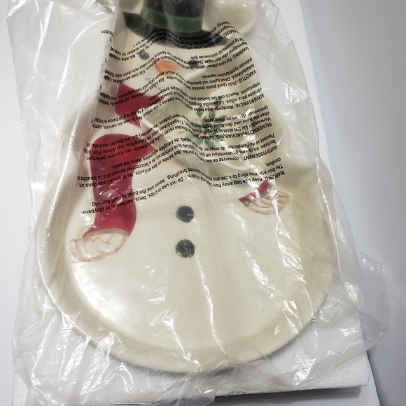 NEW! LENOX Holiday Entertaining Snowman Chip and Dip Bowl Set - Picture 3 of 6
